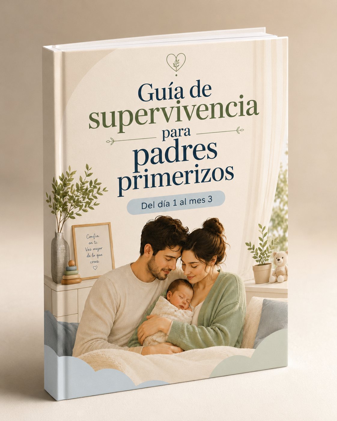 Mockup del ebook Guía de supervivencia para padres primerizos